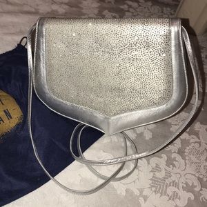 Silver leather Stuart Weitzman Evening Purse/Bag